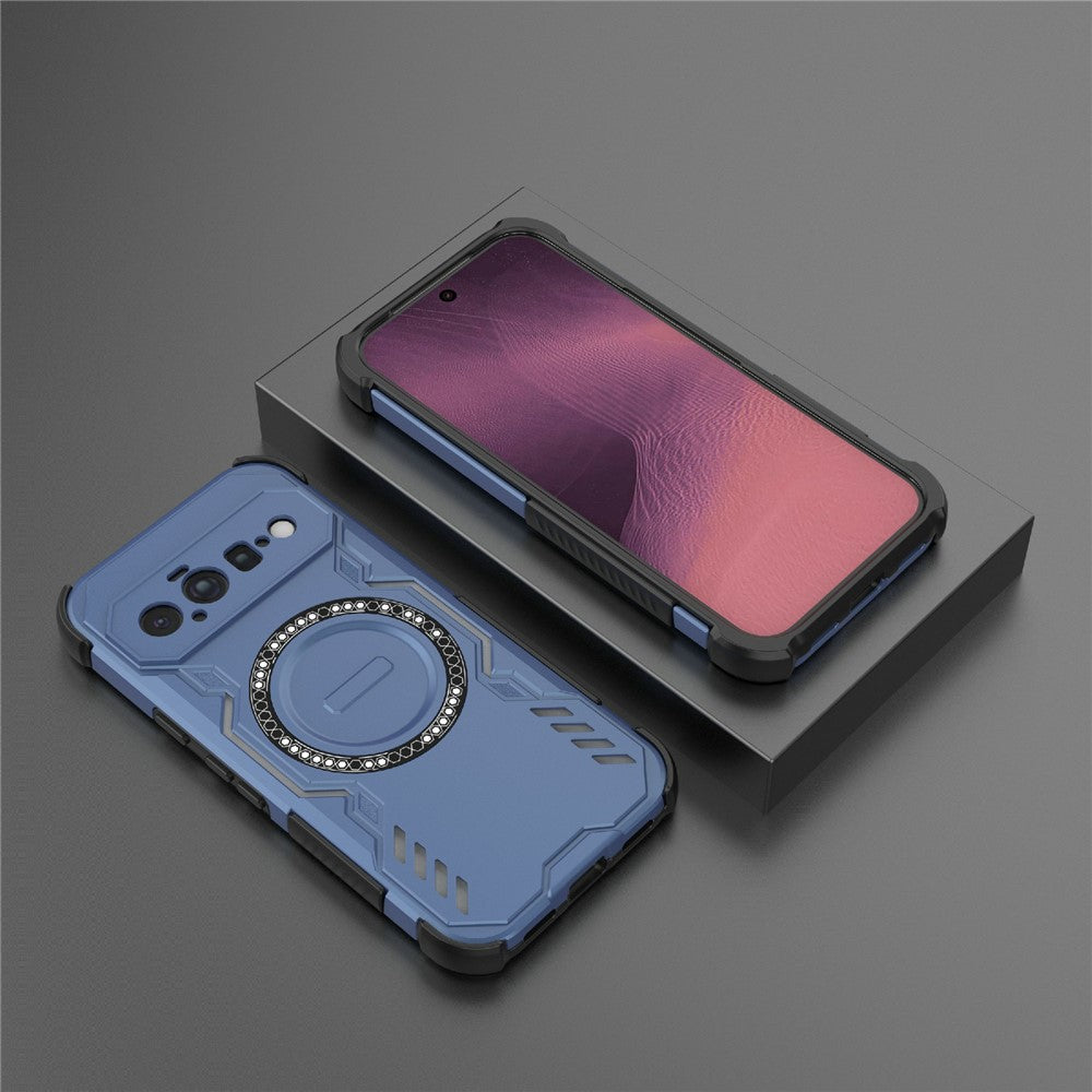 Custodia MagSafe per Google Pixel 11, Techsuit, ArmorMag, blu