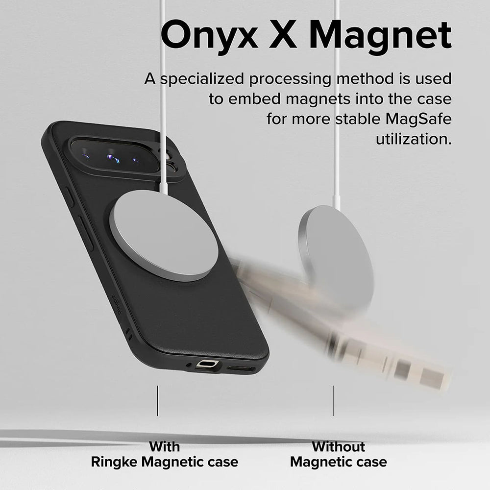 Custodia MagSafe per Google Pixel 9 Pro, Ringke, Onyx, Nera