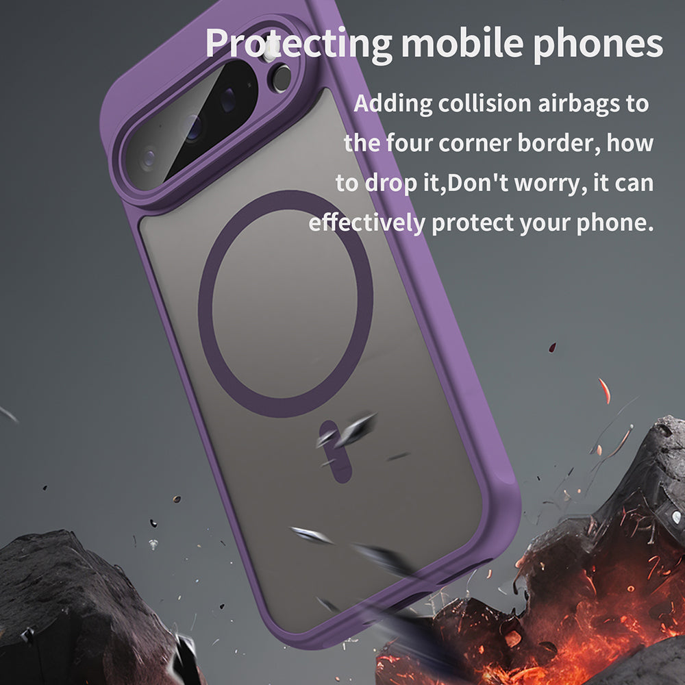 Custodia MagSafe per Google Pixel 9 Pro, Techsuit, HaloFrost II, Viola