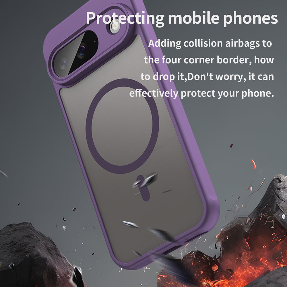 Custodia MagSafe per Google Pixel 9, Techsuit, HaloFrost II, Viola