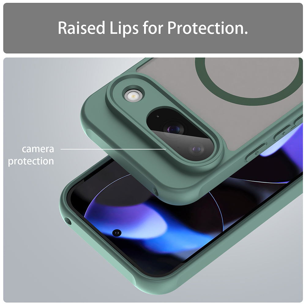 Coque MagSafe pour Google Pixel 9, Techsuit, HaloFrost II, Vert