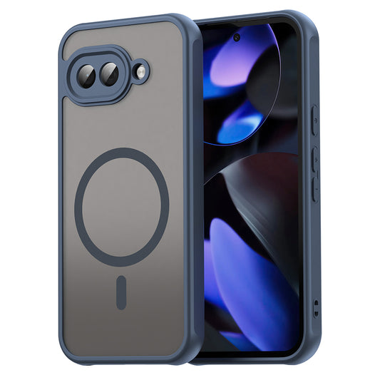 Custodia MagSafe per Google Pixel 9a, Techsuit, HaloFrost II, Blu Navy