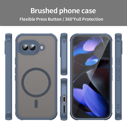 Custodia MagSafe per Google Pixel 9a, Techsuit, HaloFrost II, Blu Navy
