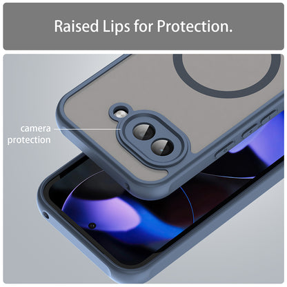 Custodia MagSafe per Google Pixel 9a, Techsuit, HaloFrost II, Blu Navy