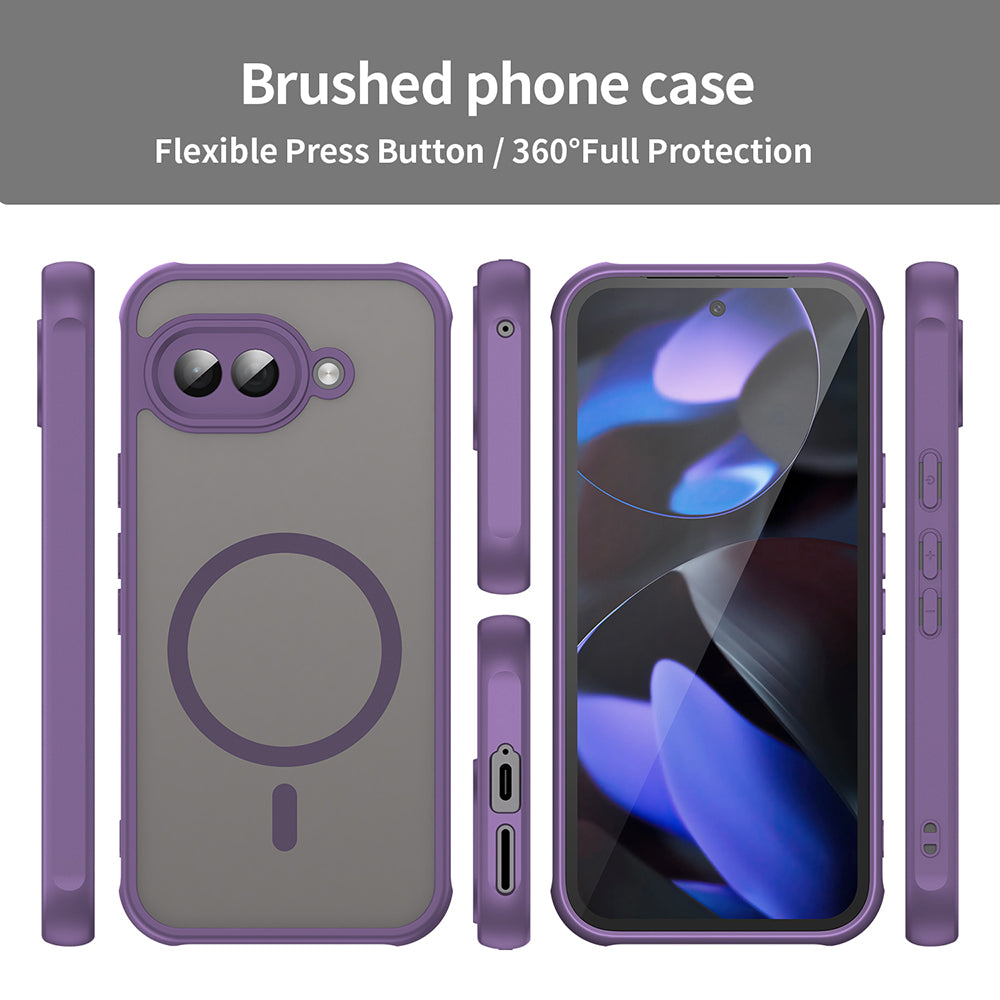 Custodia MagSafe per Google Pixel 9a, Techsuit, HaloFrost II, Viola