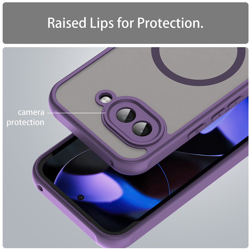 Custodia MagSafe per Google Pixel 9a, Techsuit, HaloFrost II, Viola