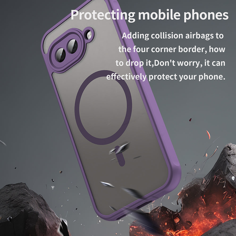 Custodia MagSafe per Google Pixel 9a, Techsuit, HaloFrost II, Viola