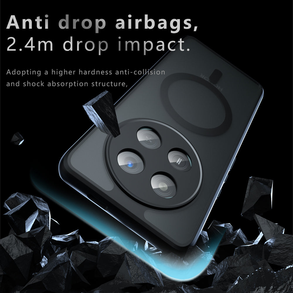Coque MagSafe pour Honor 400 Pro, Techsuit, PureFrost, Noir Satiné