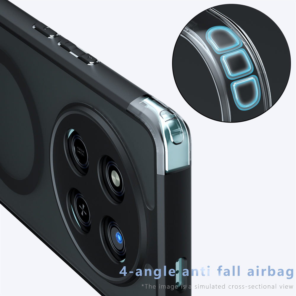 Coque MagSafe pour Honor 400 Pro, Techsuit, PureFrost, Noir Satiné