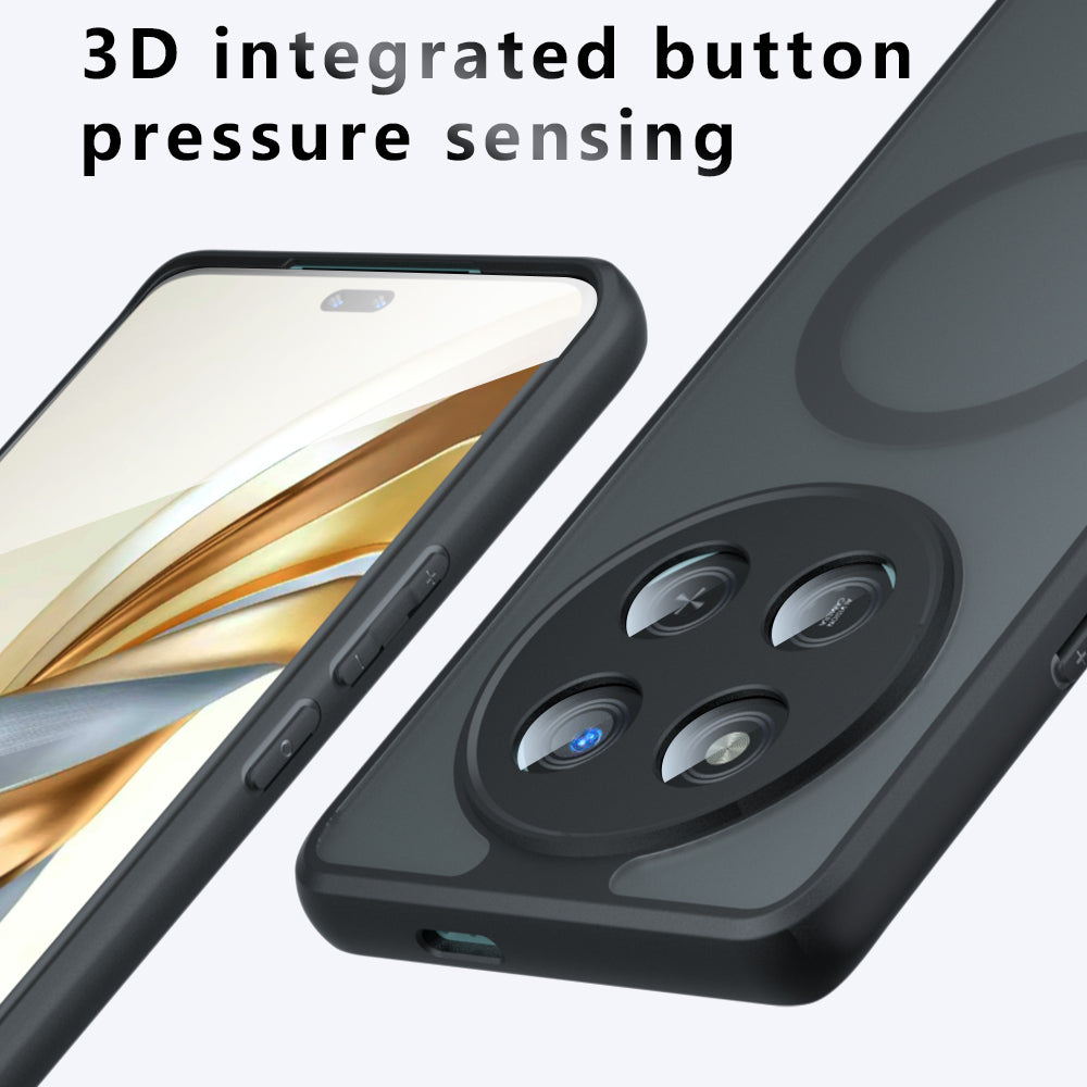 Coque MagSafe pour Honor 400 Pro, Techsuit, PureFrost, Noir Satiné