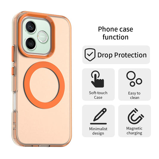 Custodia MagSafe per Honor 600 Pro / 600, Techsuit, CandyCase, Arancione