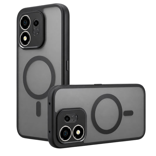 MagSafe-Hülle für Honor 600 Smart, Techsuit, PureFrost, Satin Schwarz