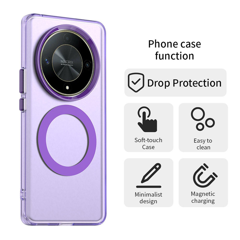 Coque MagSafe pour Honor Magic6 Lite, Techsuit, CandyCase, Violet