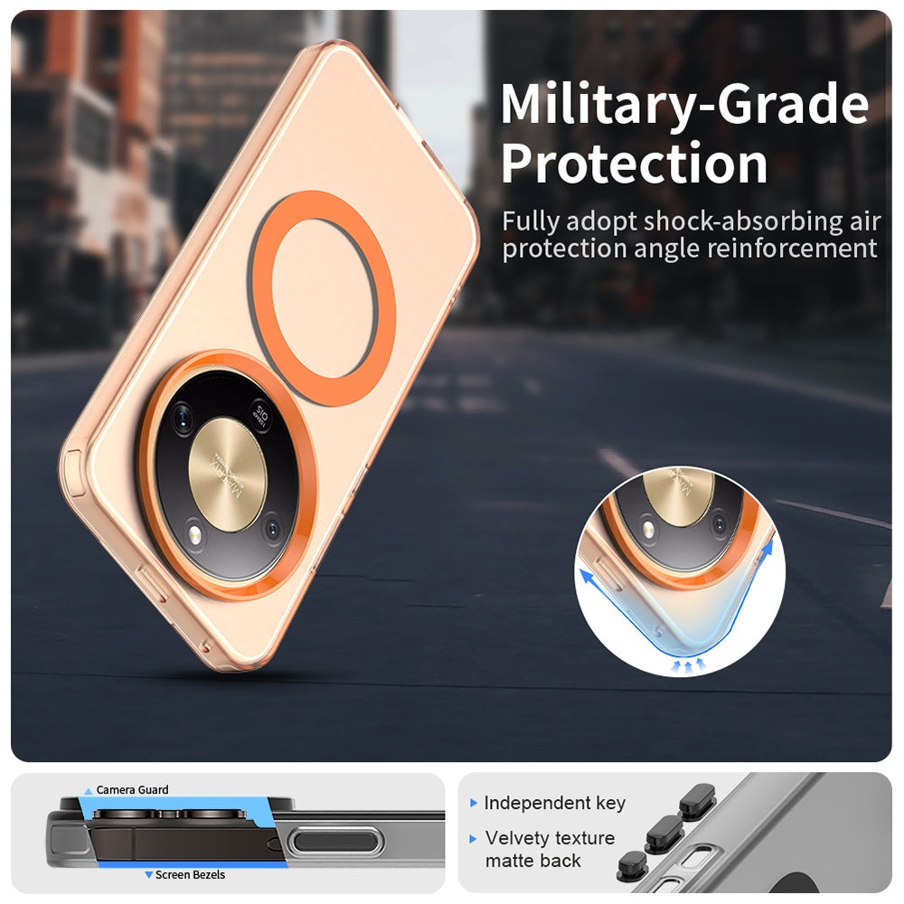 Étui MagSafe pour Honor Magic8 Lite, Techsuit, CandyCase, Orange