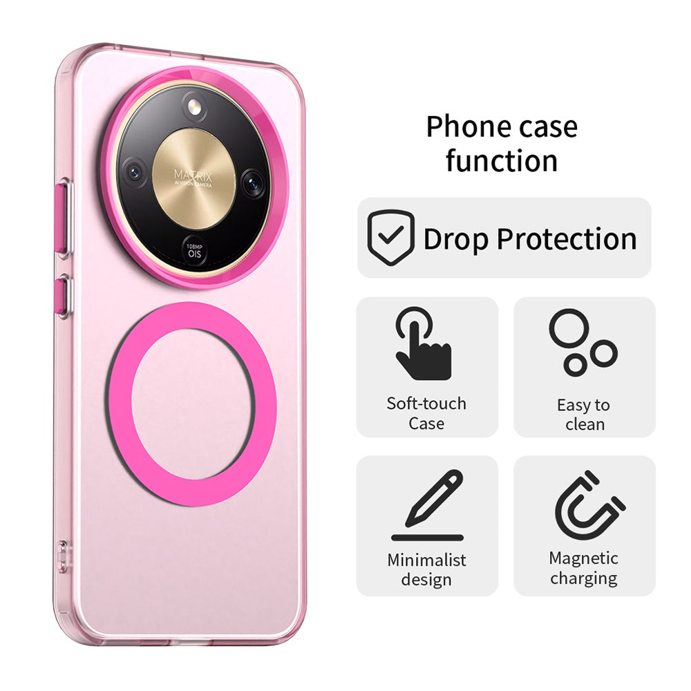 Custodia MagSafe per Honor Magic8 Lite, Techsuit, CandyCase, Rosa