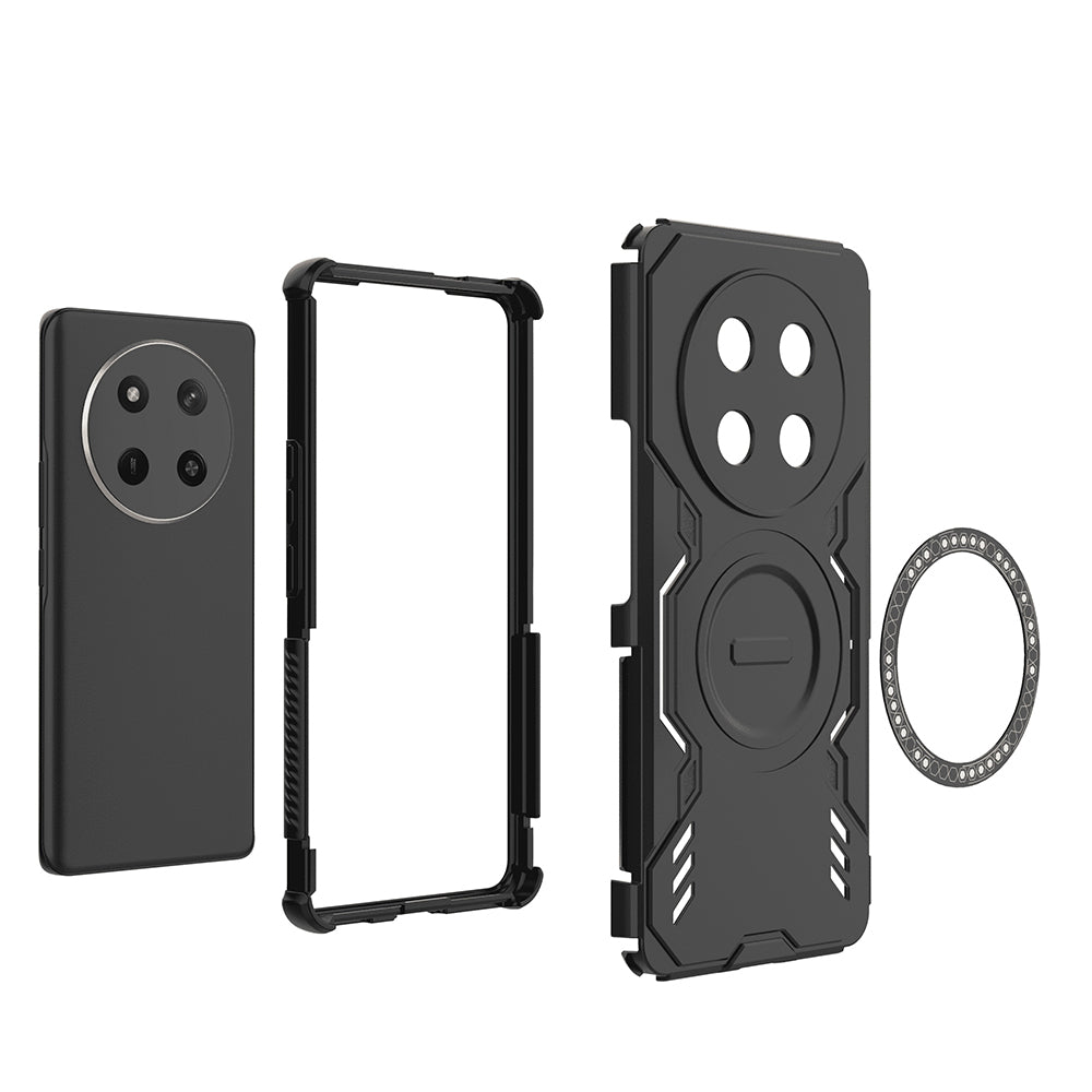 Custodia MagSafe per Honor X9c / Magic7 Lite, Techsuit, ArmorMag, Nera