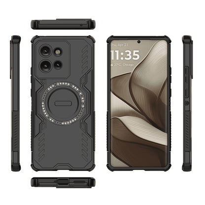 Custodia MagSafe per Motorola Edge 50, Techsuit, ArmorMag, Nera