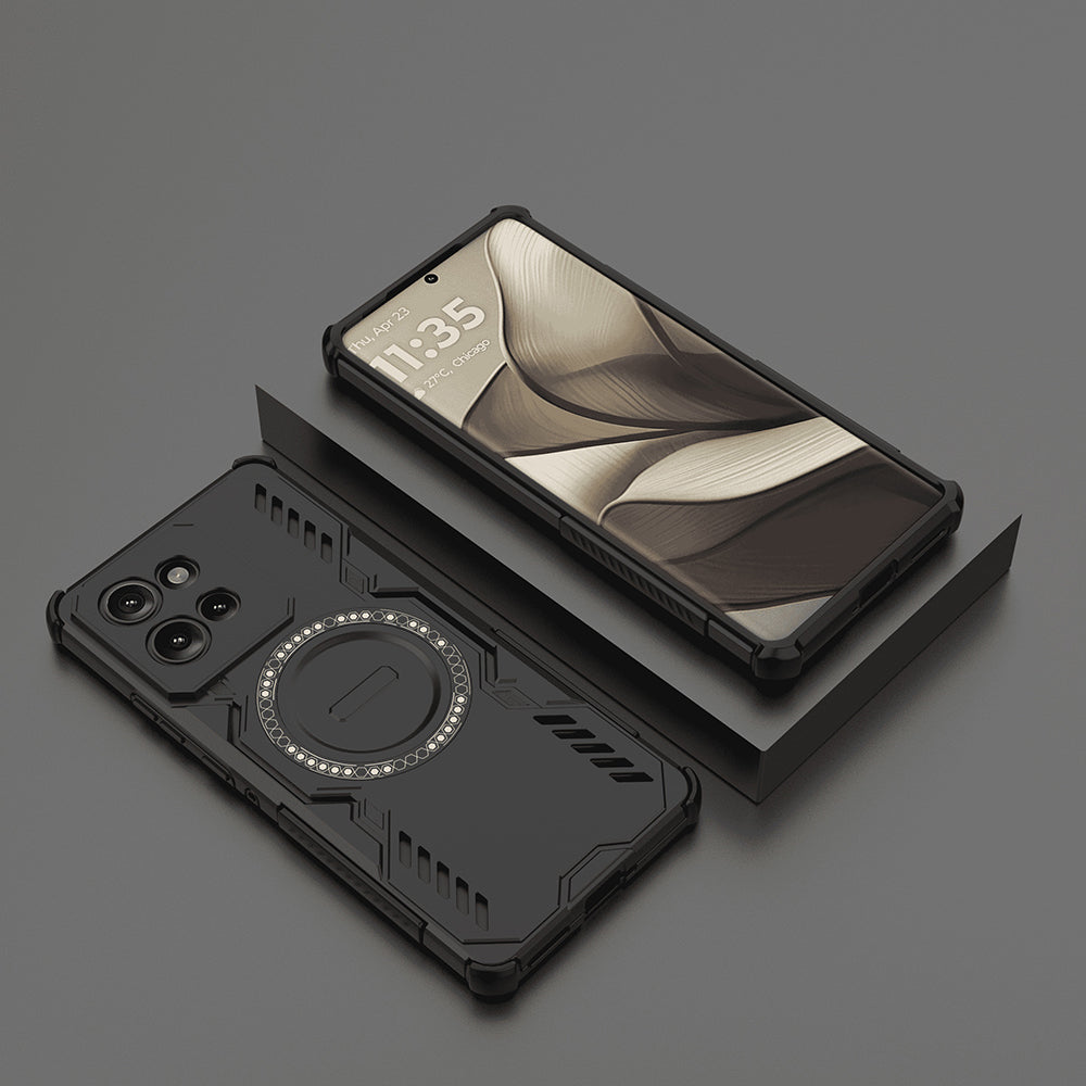 Custodia MagSafe per Motorola Edge 50, Techsuit, ArmorMag, Nera