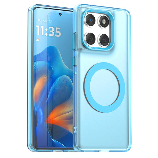 Coque MagSafe pour Motorola Edge 60 Fusion / Edge 60, Techsuit, CandyCase, Bleue