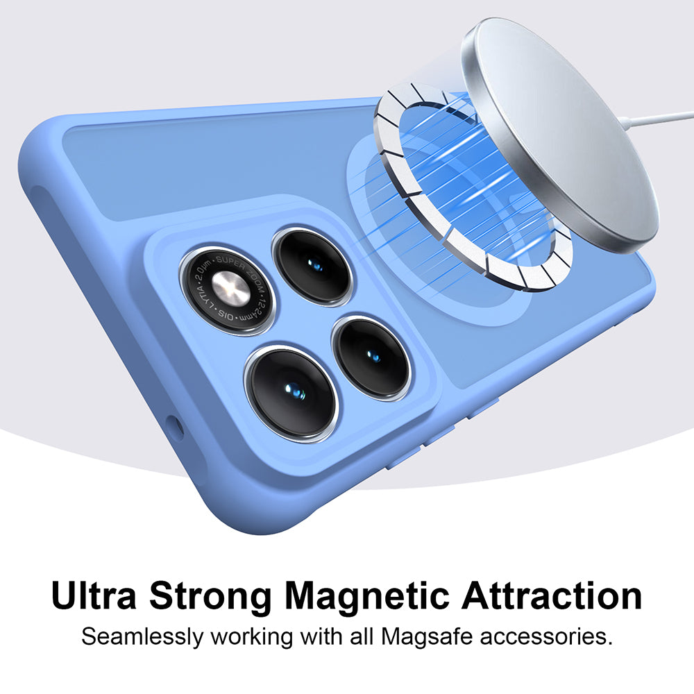 Custodia MagSafe per Motorola Edge 70 Fusion, Techsuit, HaloFrost II, Blu