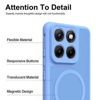 Custodia MagSafe per Motorola Edge 70 Fusion, Techsuit, HaloFrost II, Blu