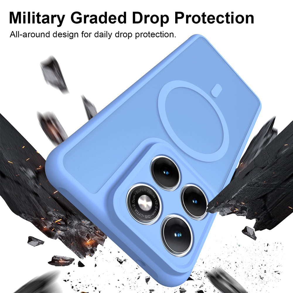 Custodia MagSafe per Motorola Edge 70 Fusion, Techsuit, HaloFrost II, Blu