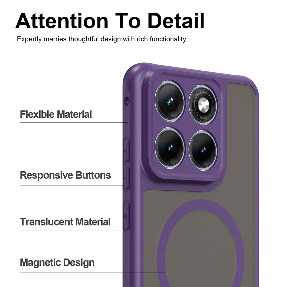 Coque MagSafe pour Motorola Edge 70 Fusion, Techsuit, HaloFrost II, Violet