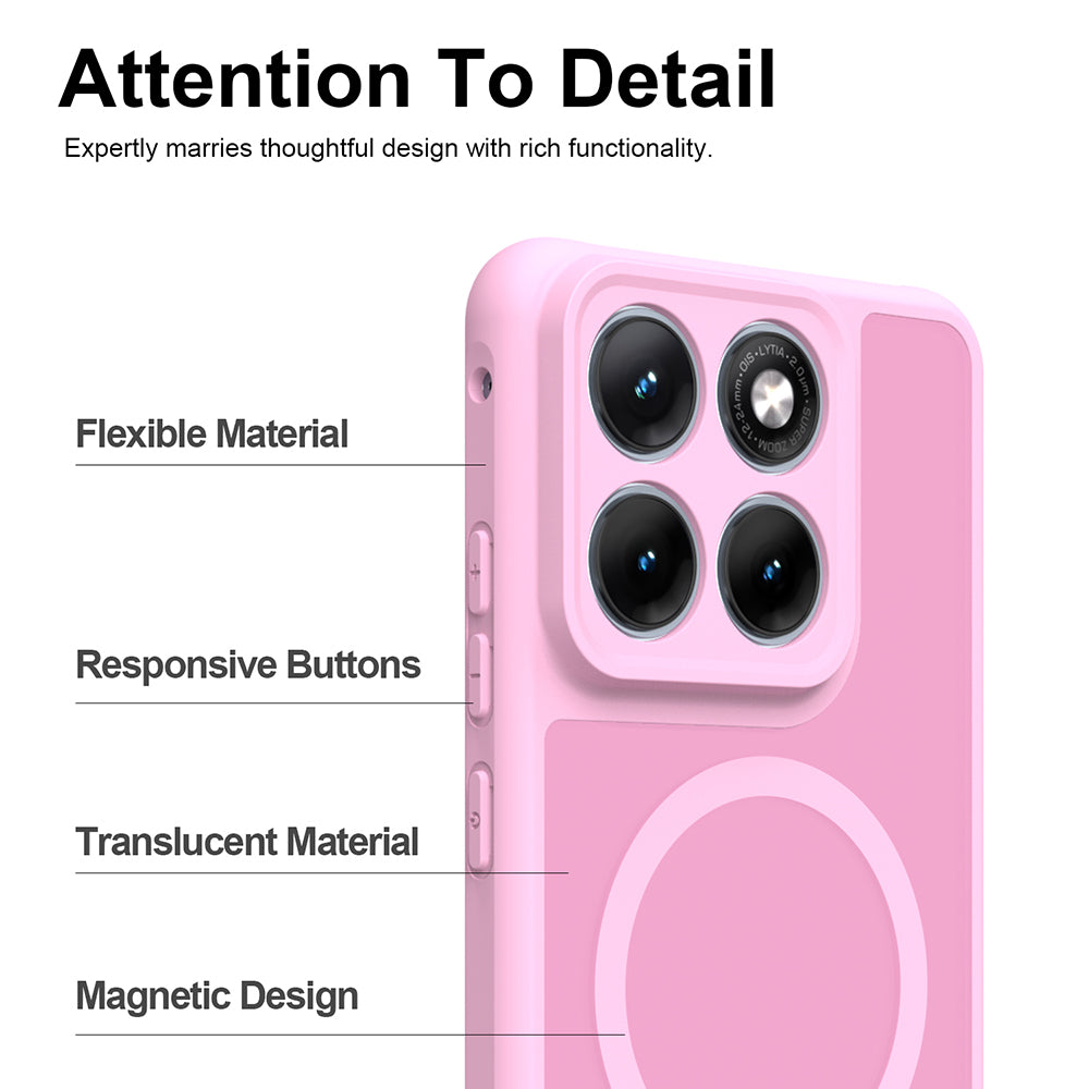 Custodia MagSafe per Motorola Edge 70 Fusion, Techsuit, HaloFrost II, Rosa