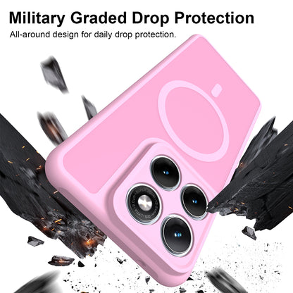 Custodia MagSafe per Motorola Edge 70 Fusion, Techsuit, HaloFrost II, Rosa