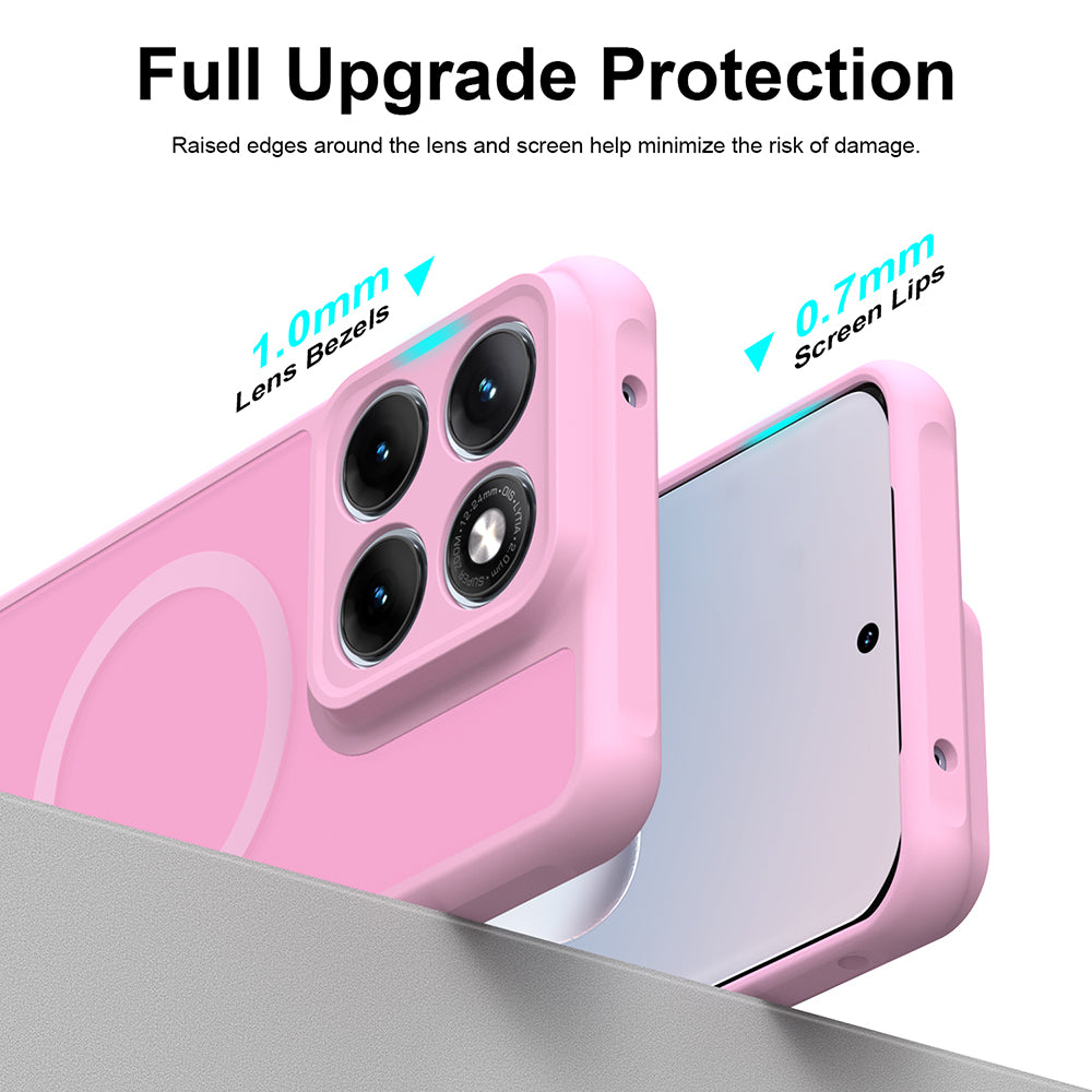 Custodia MagSafe per Motorola Edge 70 Fusion, Techsuit, HaloFrost II, Rosa