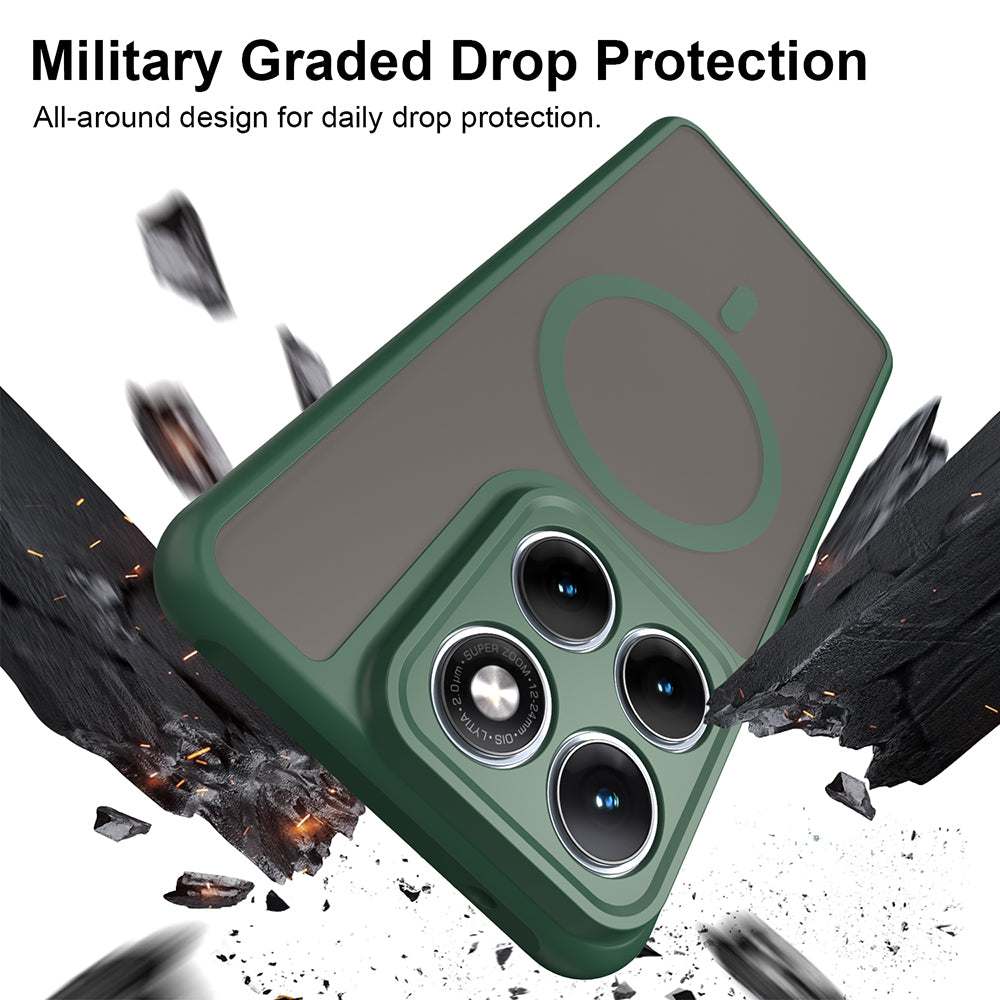 Custodia MagSafe per Motorola Edge 70 Fusion, Techsuit, HaloFrost II, Verde