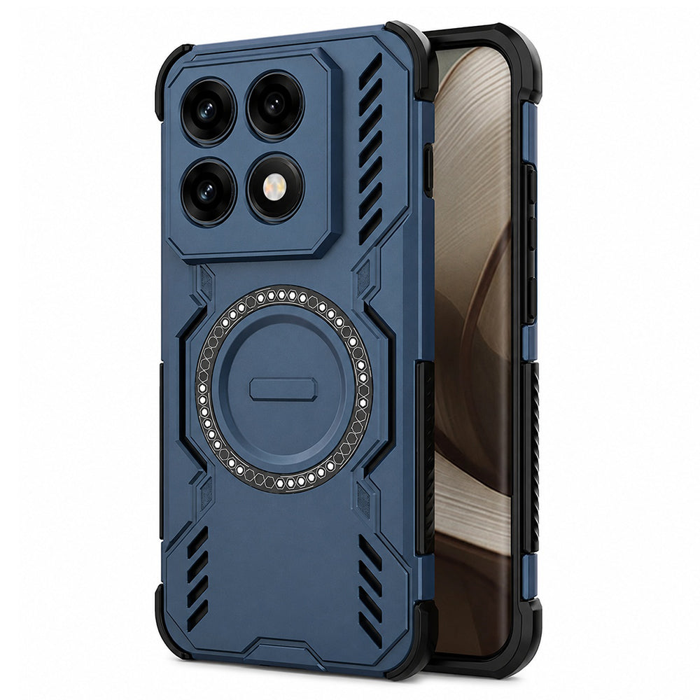 Coque MagSafe pour Motorola Edge 70 Pro, Techsuit, ArmorMag, Bleue