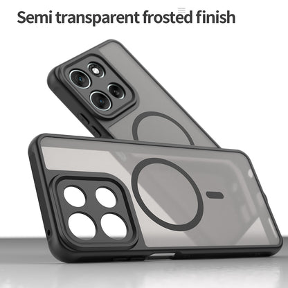 Custodia MagSafe per Motorola Moto G56, Techsuit, HaloFrost II, Nera