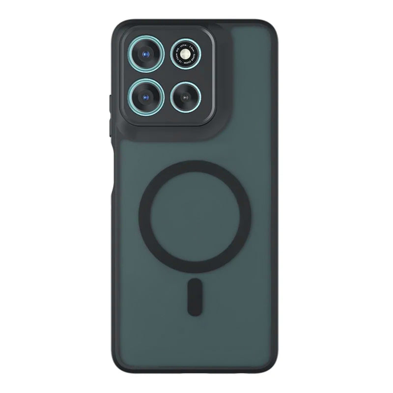 Étui MagSafe pour Motorola Moto G67 Power / G57 Power, Techsuit, PureFrost, Noir Satiné