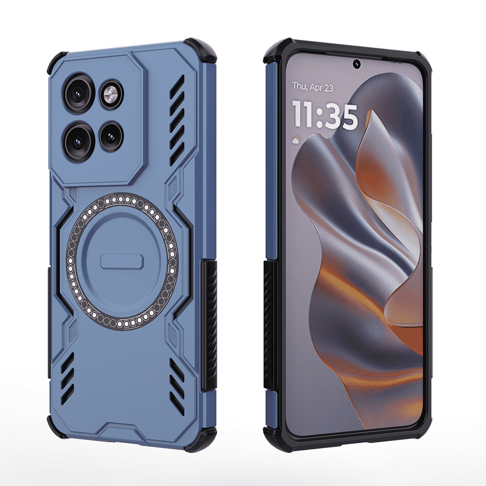 Coque MagSafe pour Motorola ThinkPhone 25 / Edge 50 Neo, Techsuit, ArmorMag, Bleue