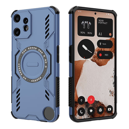 Custodia MagSafe per Nothing CMF Phone 2 Pro, Techsuit, ArmorMag, Blu