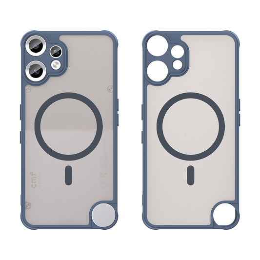 Coque MagSafe pour Nothing CMF Phone 2 Pro, Techsuit, HaloFrost II, Bleu marine
