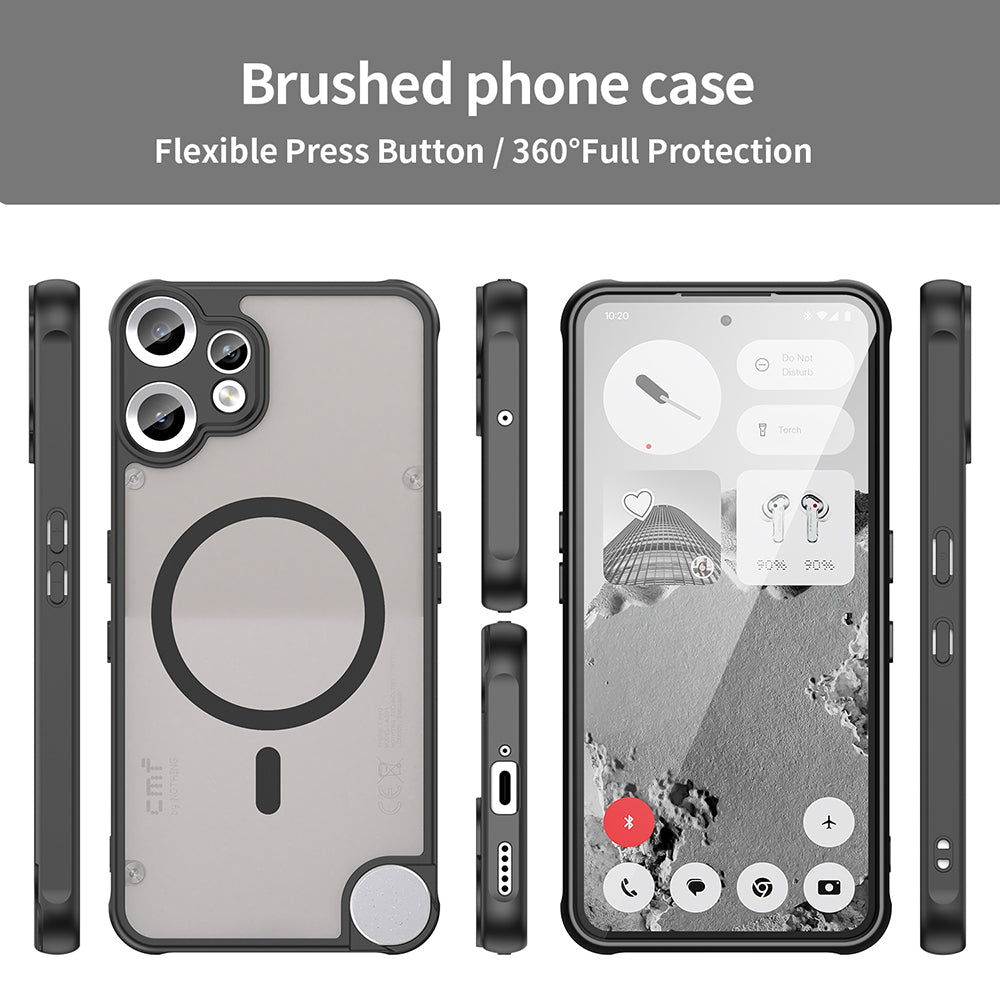 MagSafe Case for Nothing CMF Phone 2 Pro, Techsuit, HaloFrost II, Black