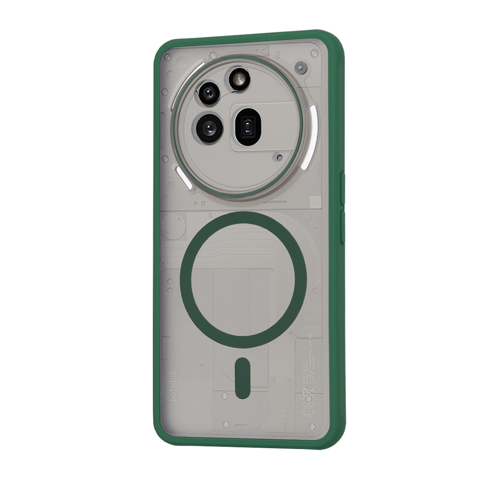 MagSafe-Hülle für Nothing Phone (3a) Pro, Techsuit, HaloFrost, Grün