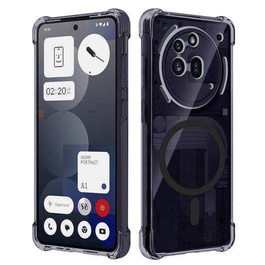 Custodia MagSafe per Nothing Phone (3a) Pro, Techsuit, Shockproof Clear, Fumo