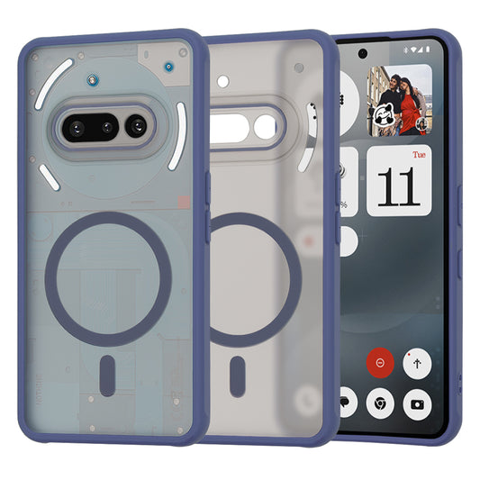 Coque MagSafe pour Nothing Phone (3a), Techsuit, HaloFrost, Bleu marine