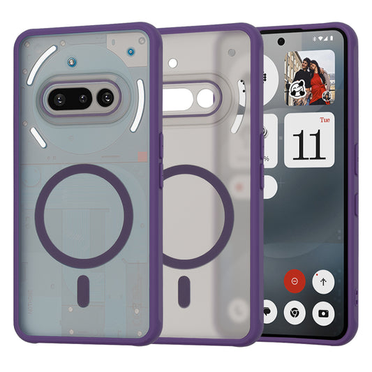 Coque MagSafe pour Nothing Phone (3a), Techsuit, HaloFrost, Violet Foncé