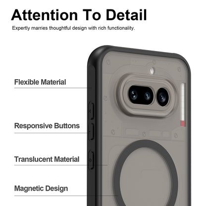 Custodia MagSafe per Nothing Phone (4a) Pro, Techsuit, HaloFrost II, Nera