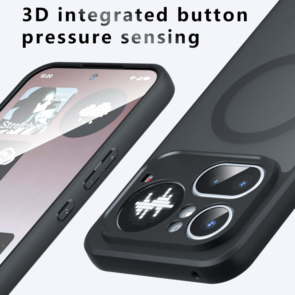 Coque MagSafe pour Nothing Phone (4b), Techsuit, PureFrost, Noir Satiné