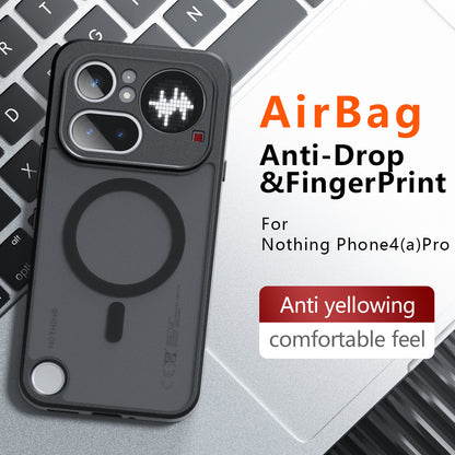 Coque MagSafe pour Nothing Phone (4b), Techsuit, PureFrost, Noir Satiné