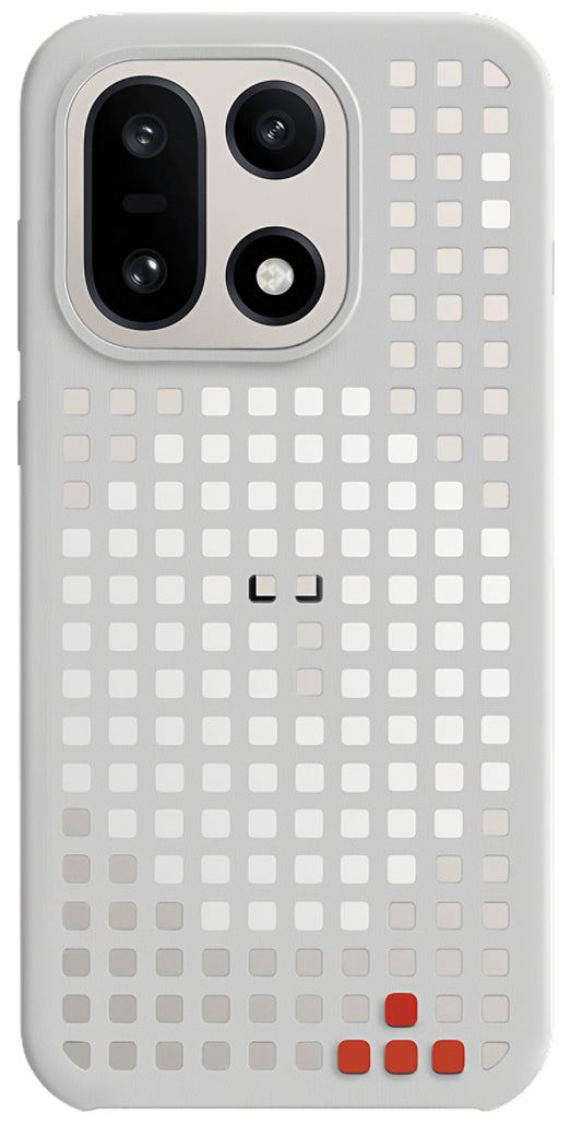 Coque pour OnePlus 15, Motif à trous magnétique, Gris 5431102022