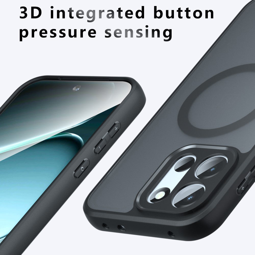 Custodia MagSafe per OnePlus Nord 6, Techsuit, PureFrost, Nero Satinato