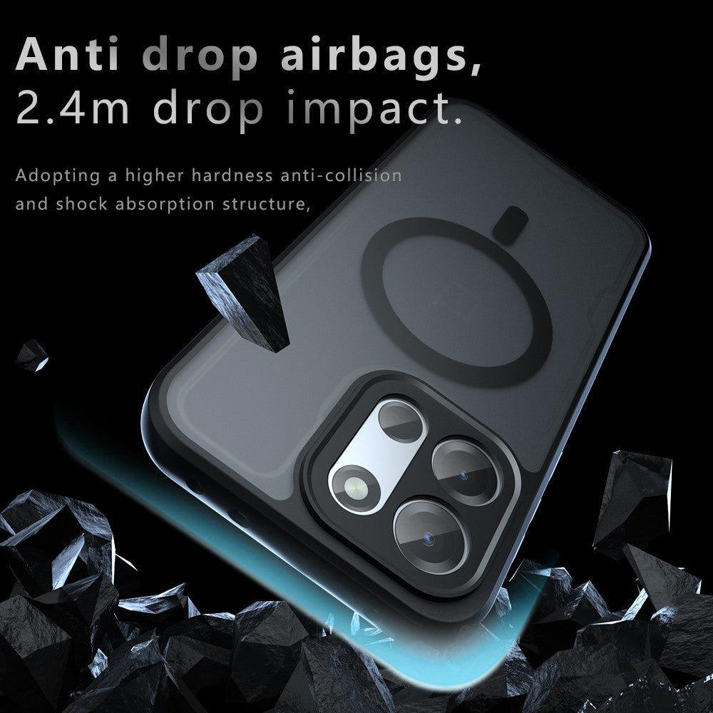 Custodia MagSafe per OnePlus Nord 6, Techsuit, PureFrost, Nero Satinato