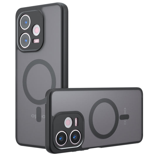 Coque MagSafe pour Oppo A5 Pro 4G / A5 Pro, Techsuit, PureFrost, Noire