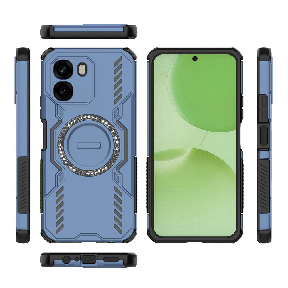 Custodia MagSafe per Oppo A6 4G, Techsuit, ArmorMag, Blu